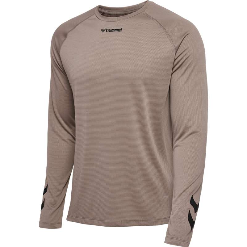 Hummel Mt Bow L/S T-shirt Herr Beige | 358227-688