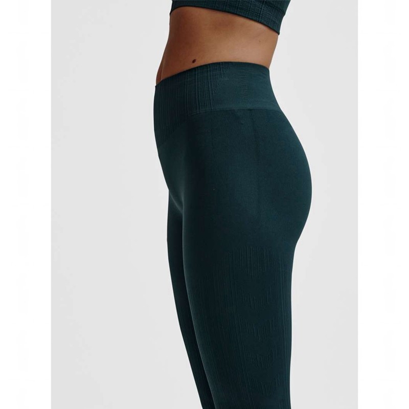 Hummel Mt Define Seaml Scrunch Strumpbyxor Dam Gröna | 177134-545