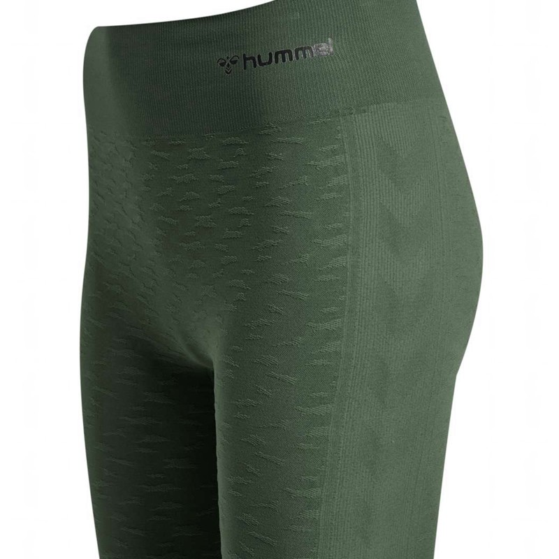 Hummel Mt Focus Seamless Hw Strumpbyxor Dam Gröna | 919179-260