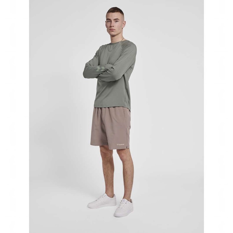 Hummel Mt Laze L/S T-shirt Herr Grå | 525996-463