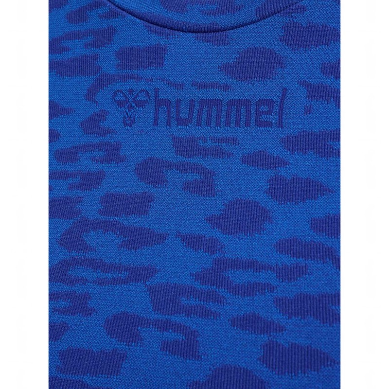 Hummel Mt Leo Seamless Crop L/S T-shirt Dam Blå | 063509-304