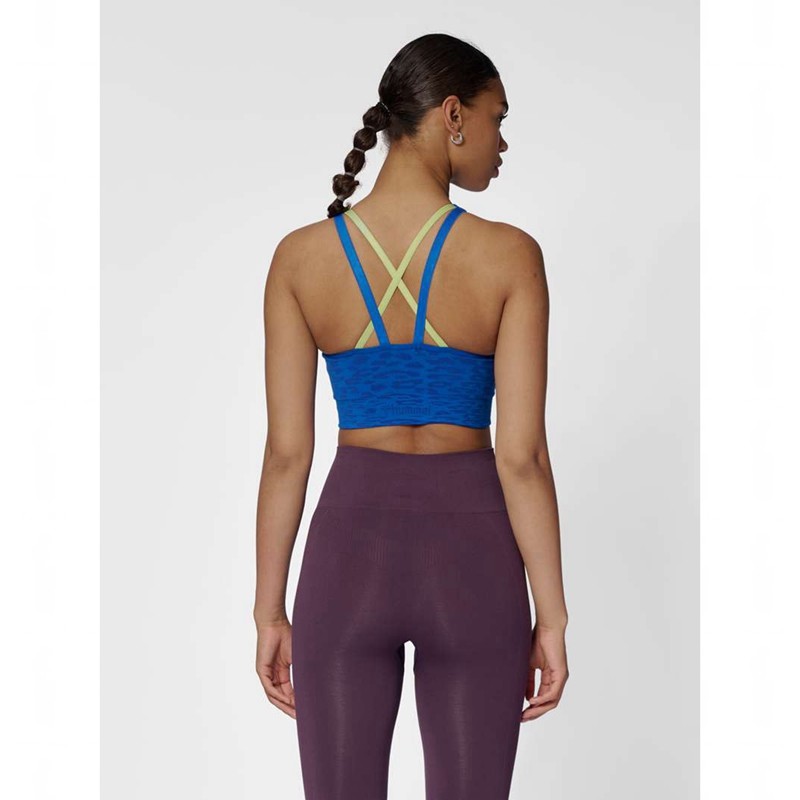Hummel Mt Leo Seamless Sport BH Dam Blå | 390834-529