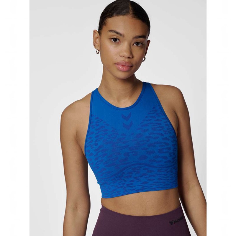 Hummel Mt Leo Seamless Sport BH Dam Blå | 390834-529