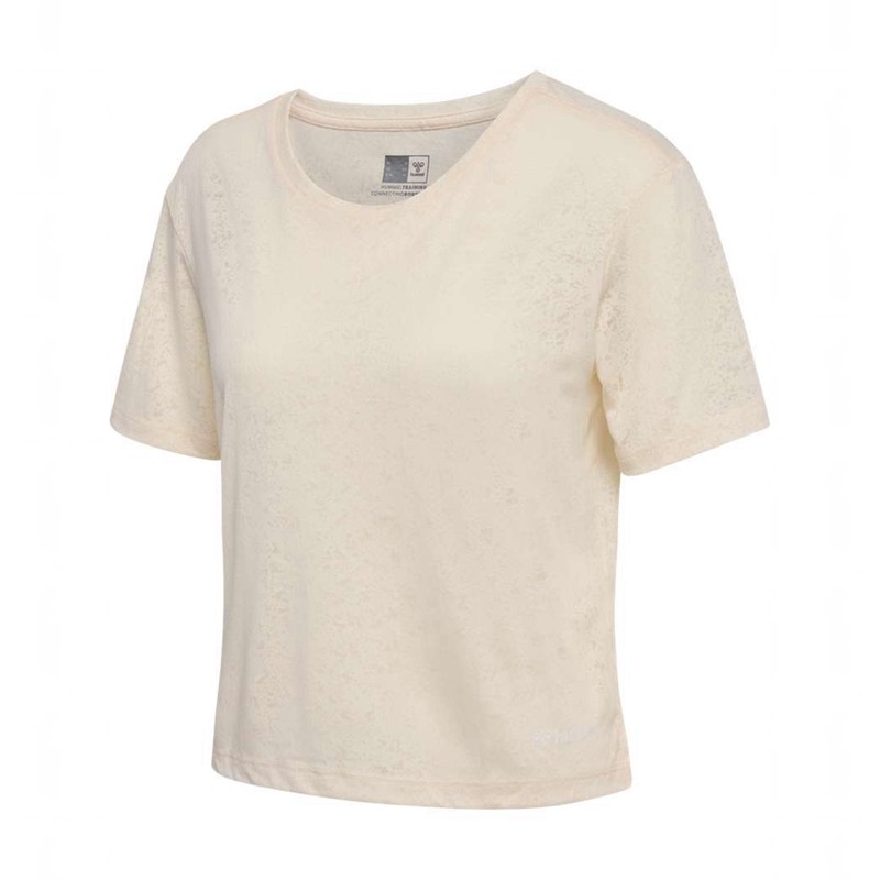 Hummel Mt Light Burnout T-shirt Dam Beige | 812578-471
