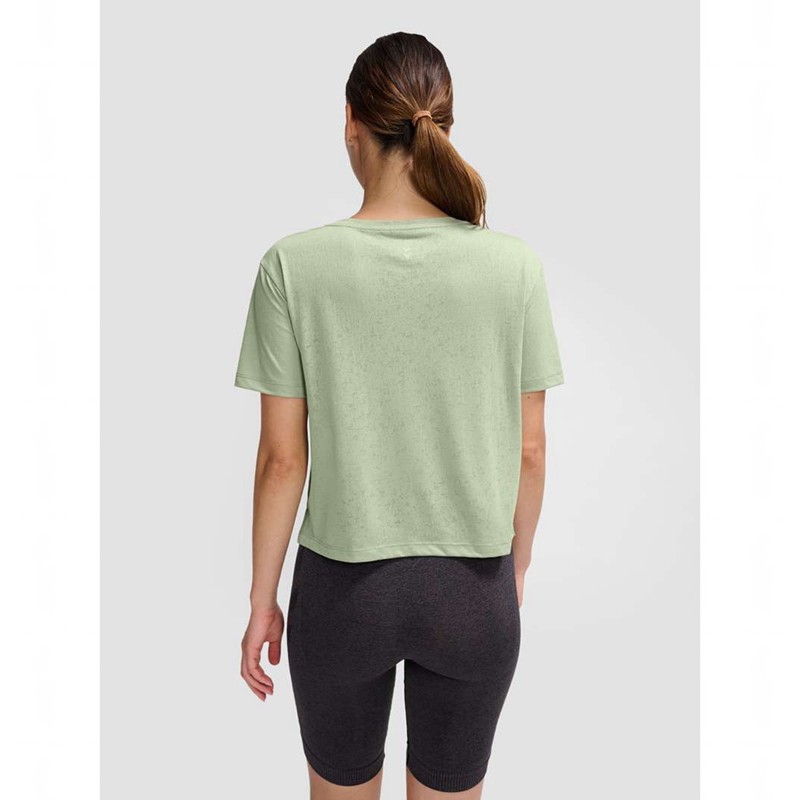 Hummel Mt Light Burnout T-shirt Dam Gröna | 256144-201