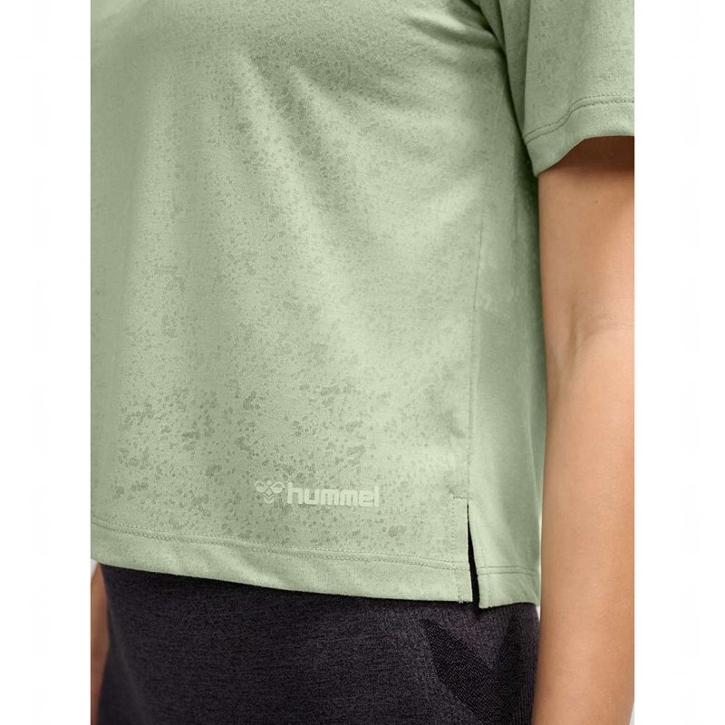 Hummel Mt Light Burnout T-shirt Dam Gröna | 256144-201