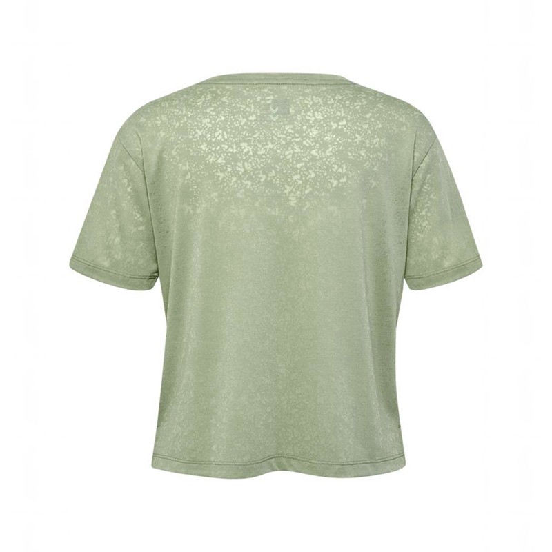 Hummel Mt Light Burnout T-shirt Dam Gröna | 256144-201