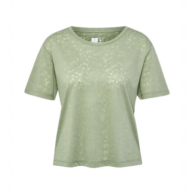 Hummel Mt Light Burnout T-shirt Dam Gröna | 256144-201