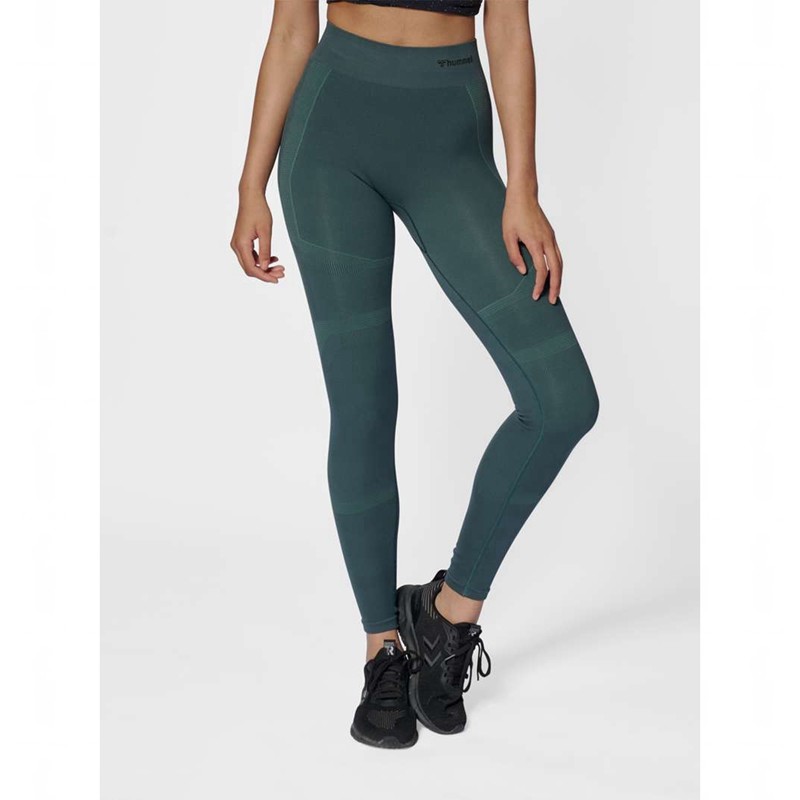 Hummel Mt Power Seamless Mw Strumpbyxor Dam Gröna | 645165-390
