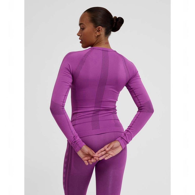 Hummel Mt Shaping Seamless L/S T-shirt Dam Lila | 709253-640