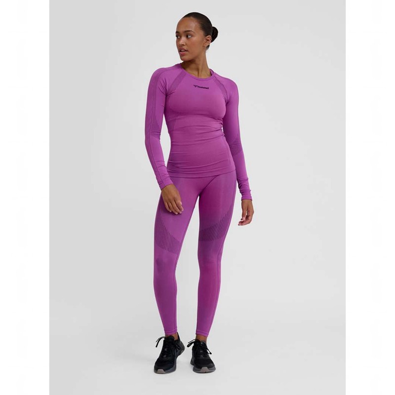 Hummel Mt Shaping Seamless L/S T-shirt Dam Lila | 709253-640