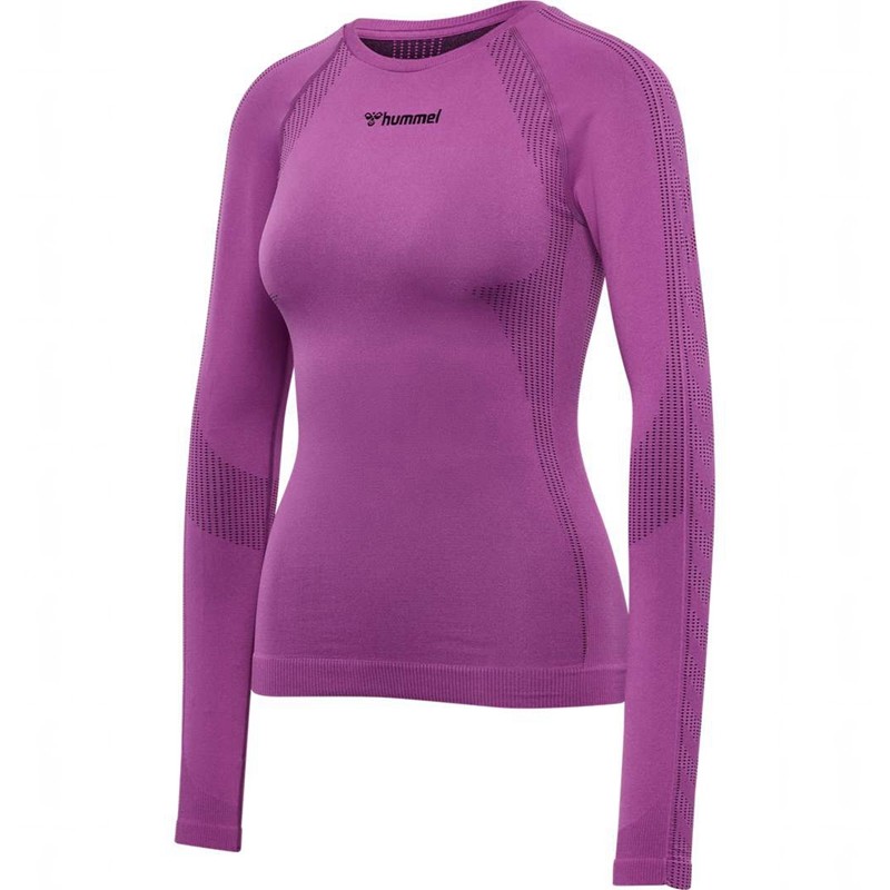 Hummel Mt Shaping Seamless L/S T-shirt Dam Lila | 709253-640