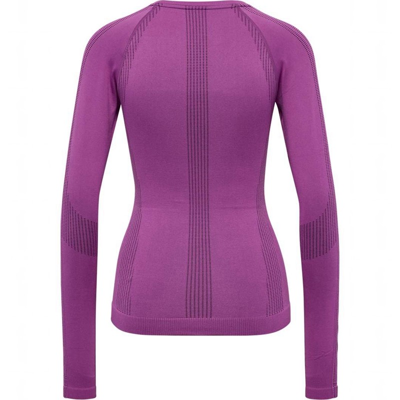 Hummel Mt Shaping Seamless L/S T-shirt Dam Lila | 709253-640