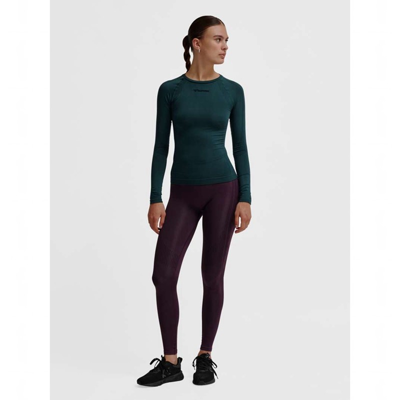 Hummel Mt Shaping Seamless L/S T-shirt Dam Gröna | 323210-250