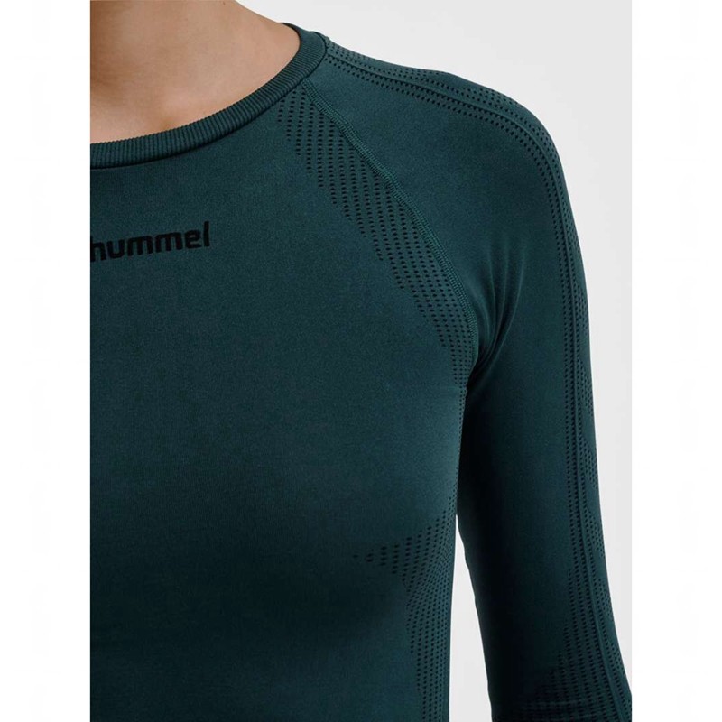 Hummel Mt Shaping Seamless L/S T-shirt Dam Gröna | 323210-250