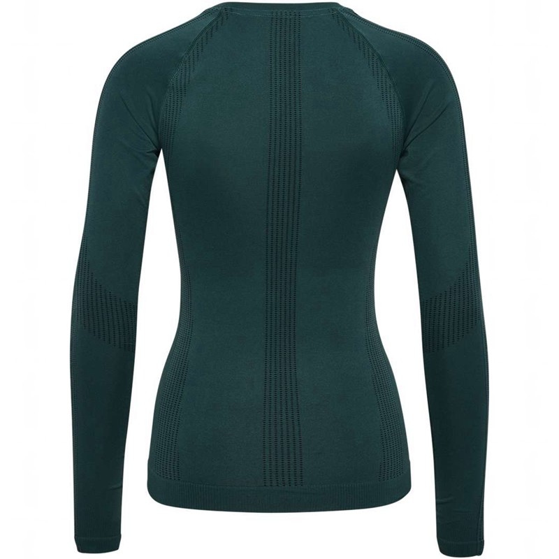 Hummel Mt Shaping Seamless L/S T-shirt Dam Gröna | 323210-250