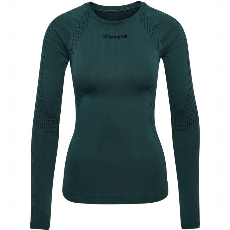 Hummel Mt Shaping Seamless L/S T-shirt Dam Gröna | 323210-250