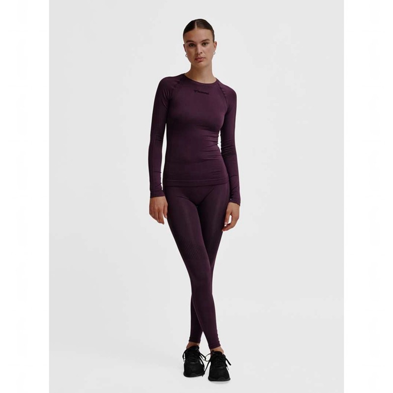 Hummel Mt Shaping Seamless L/S T-shirt Dam Lila | 635415-044