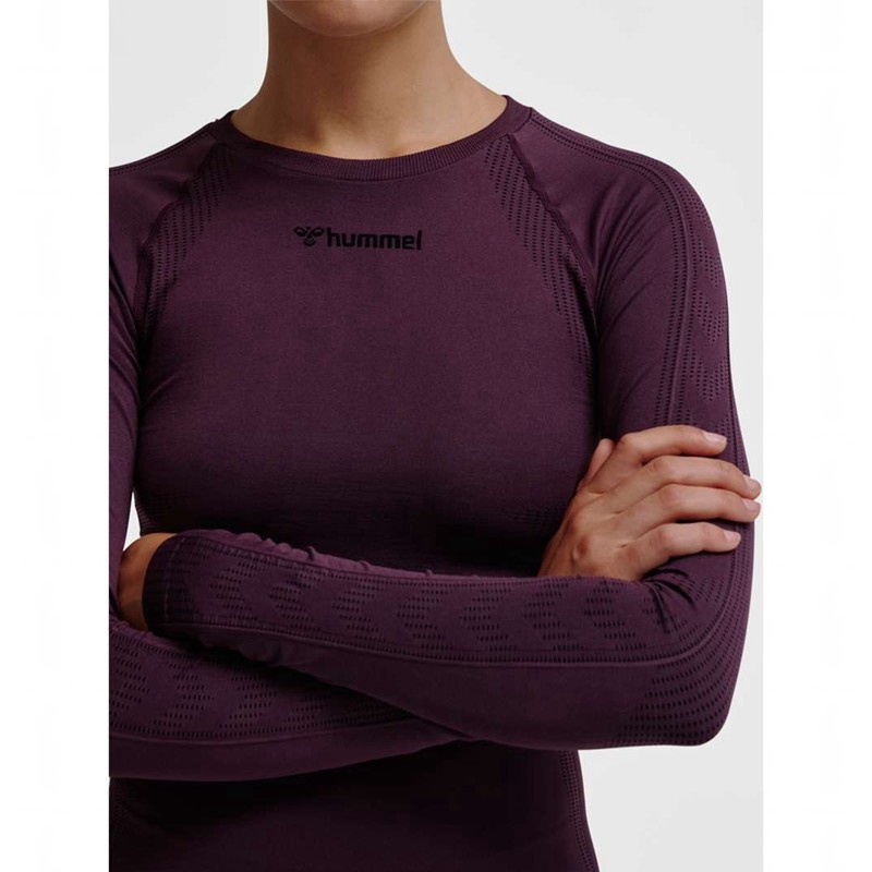 Hummel Mt Shaping Seamless L/S T-shirt Dam Lila | 635415-044