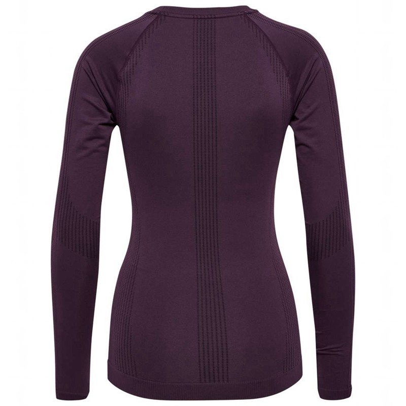 Hummel Mt Shaping Seamless L/S T-shirt Dam Lila | 635415-044