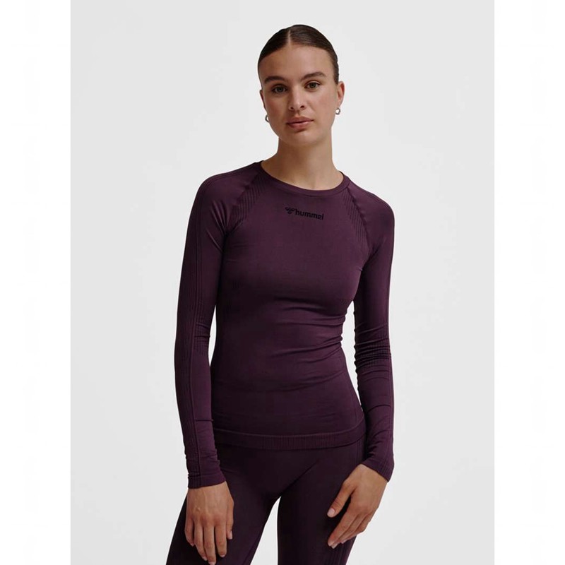 Hummel Mt Shaping Seamless L/S T-shirt Dam Lila | 635415-044