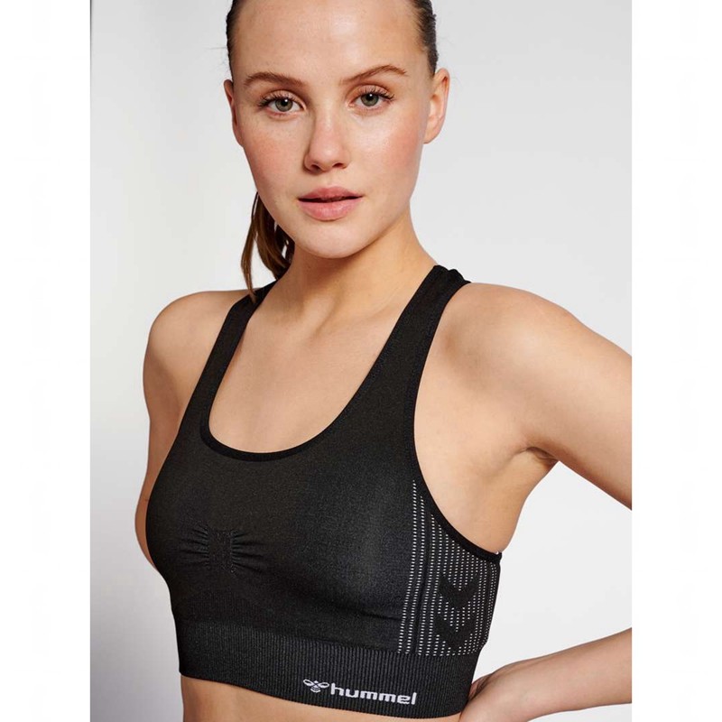 Hummel Mt Shaping Seamless Top Sport BH Dam Svarta | 836791-915
