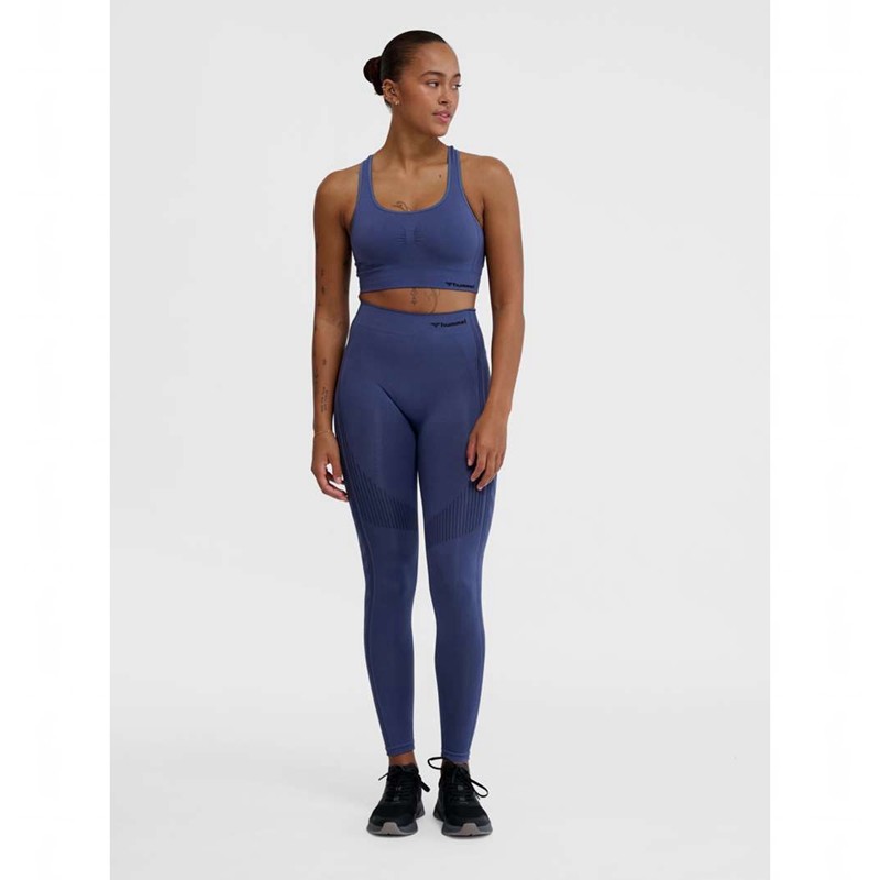 Hummel Mt Shaping Seamless Top Sportkläder Dam Blå | 626074-293