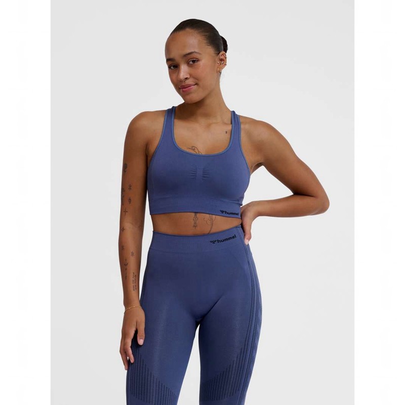 Hummel Mt Shaping Seamless Top Sportkläder Dam Blå | 626074-293
