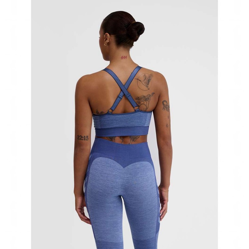 Hummel Mt Shine Seamless Sport BH Dam Blå | 581426-455