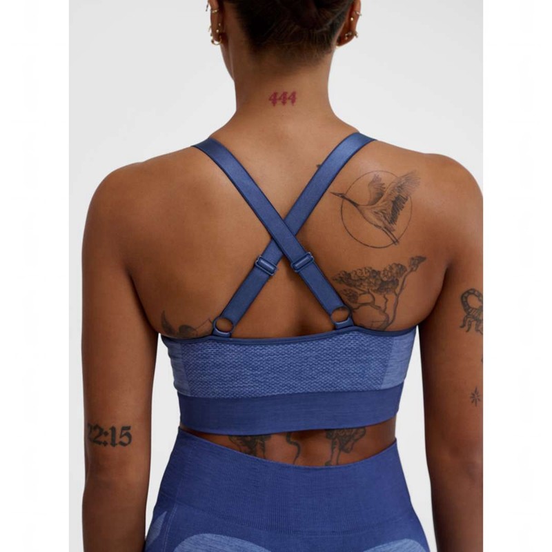 Hummel Mt Shine Seamless Sport BH Dam Blå | 581426-455