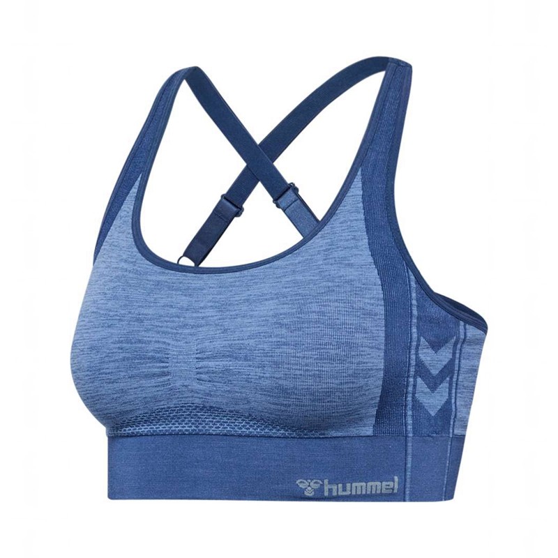 Hummel Mt Shine Seamless Sport BH Dam Blå | 581426-455
