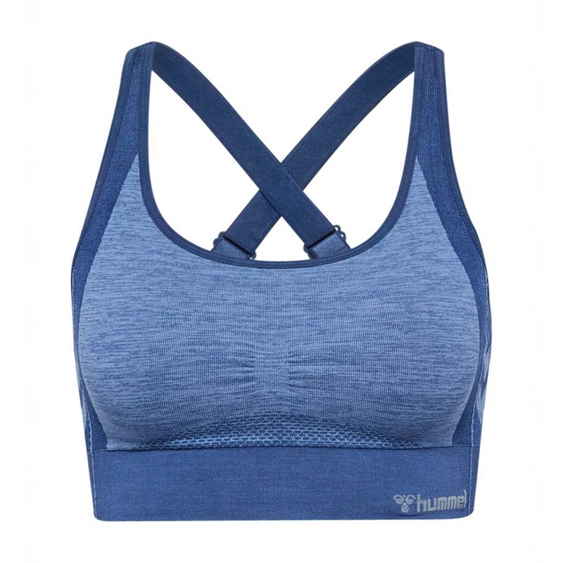 Hummel Mt Shine Seamless Sport BH Dam Blå | 581426-455