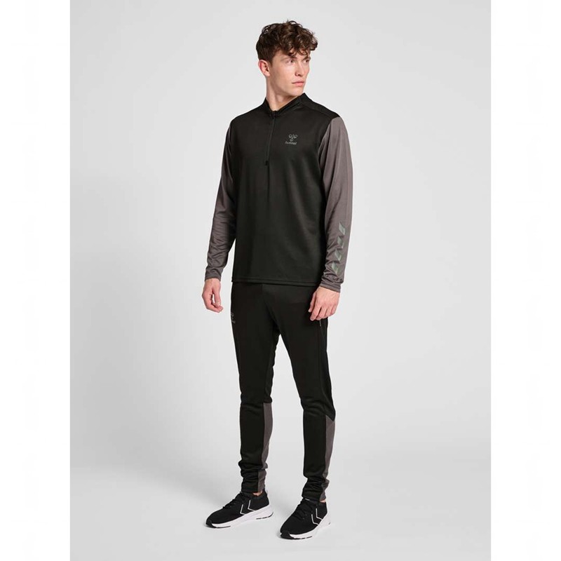Hummel Ongrid 1/2 Zip Poly Sweat Tröjor Herr Svarta | 838560-043
