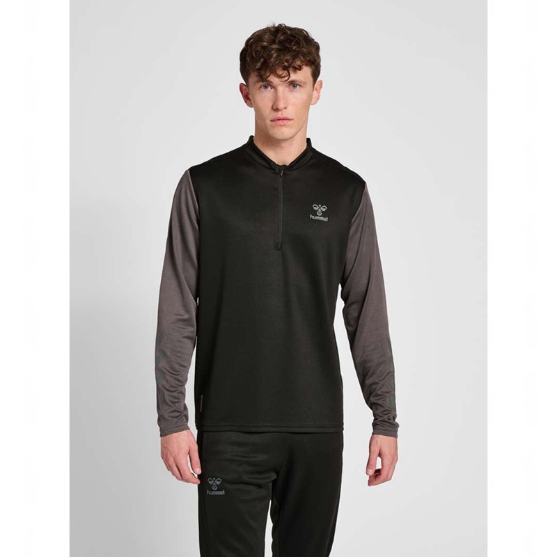 Hummel Ongrid 1/2 Zip Poly Sweat Tröjor Herr Svarta | 838560-043