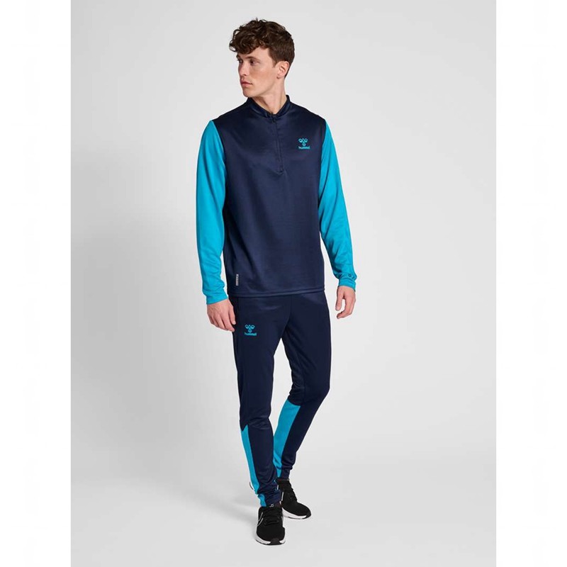 Hummel Ongrid 1/2 Zip Poly Sweat Tröjor Herr Marinblå | 074333-723