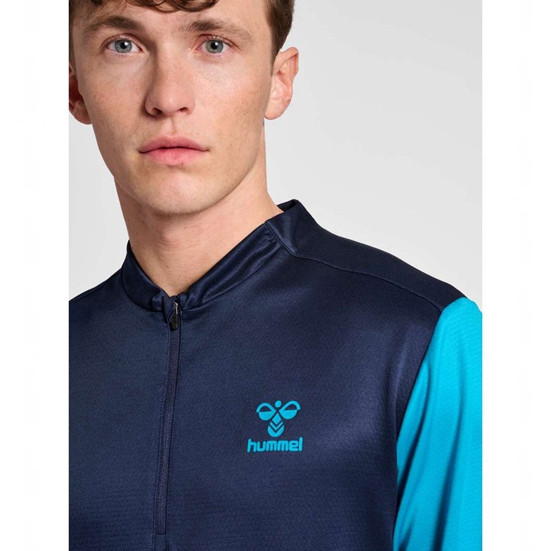 Hummel Ongrid 1/2 Zip Poly Sweat Tröjor Herr Marinblå | 074333-723