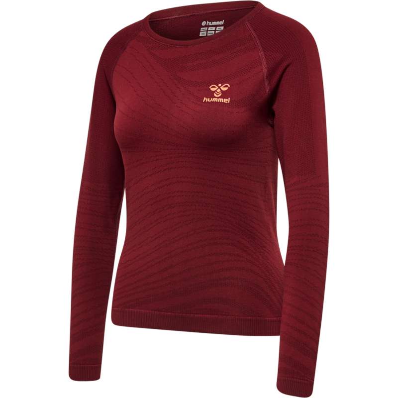 Hummel Ongrid Seamless L/S Wo T-shirt Dam Röda | 333431-188
