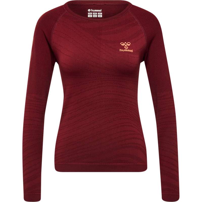 Hummel Ongrid Seamless L/S Wo T-shirt Dam Röda | 333431-188