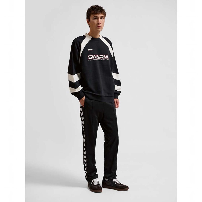 Hummel Oversized Crew Sportswear Swarm Tröjor Dam Svarta | 653249-146