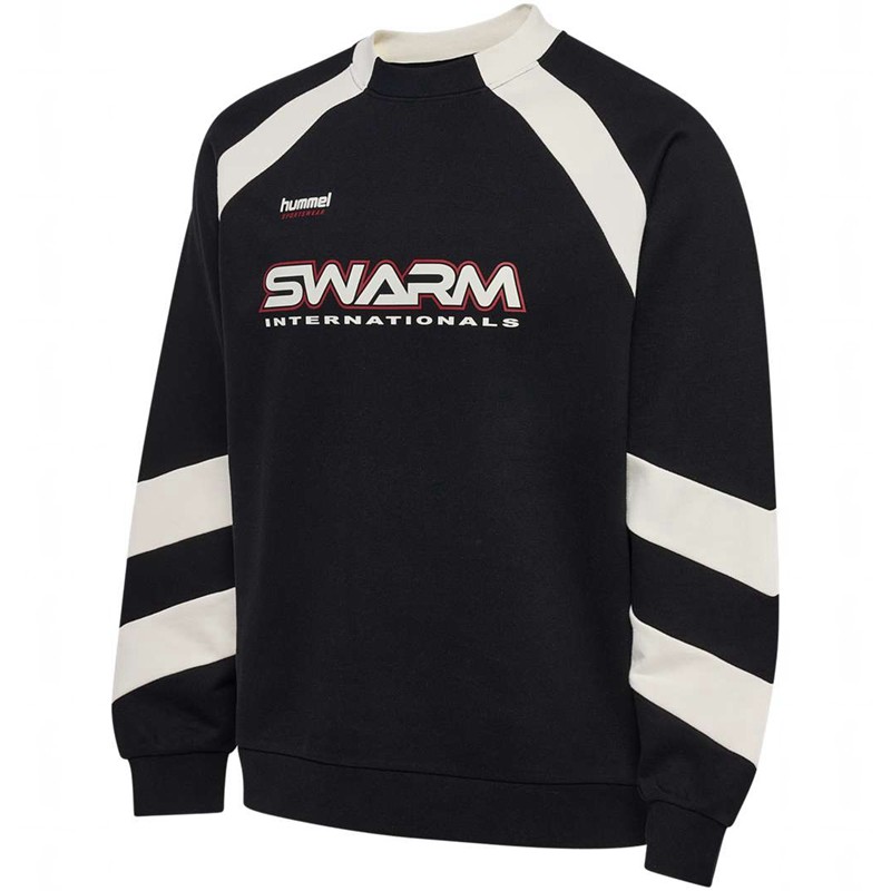 Hummel Oversized Crew Sportswear Swarm Tröjor Dam Svarta | 653249-146