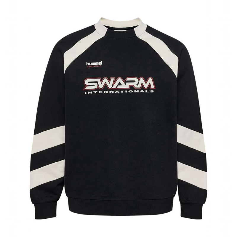 Hummel Oversized Crew Sportswear Swarm Tröjor Dam Svarta | 653249-146