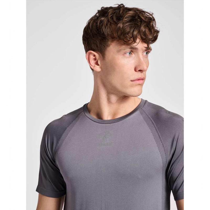 Hummel Pro Grid Seamless S/S Baslager Herr Grå | 624859-867