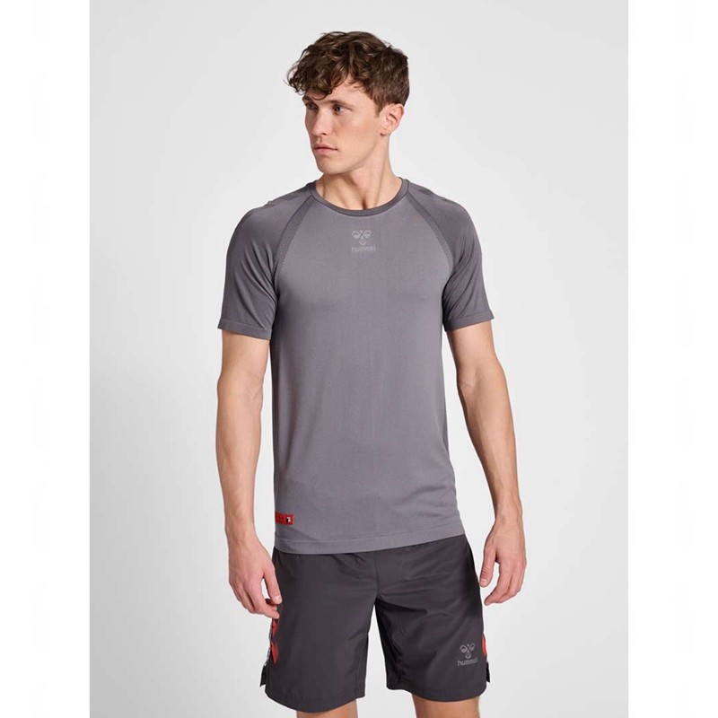Hummel Pro Grid Seamless S/S Baslager Herr Grå | 624859-867
