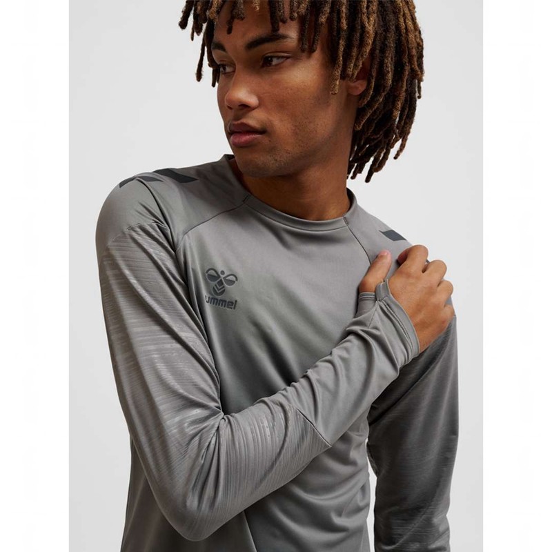 Hummel Pro Training Crew Sweat Tröjor Herr Grå | 981910-721