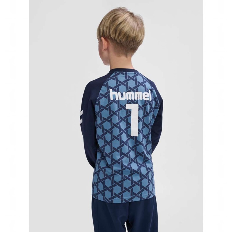 Hummel Ps L/S T-shirt Barn Blå | 407141-474