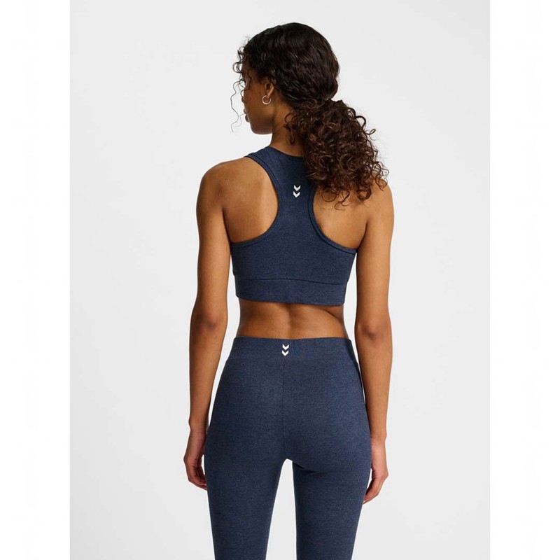 Hummel Pulse Logo Light Support Sport BH Dam Blå | 724097-434