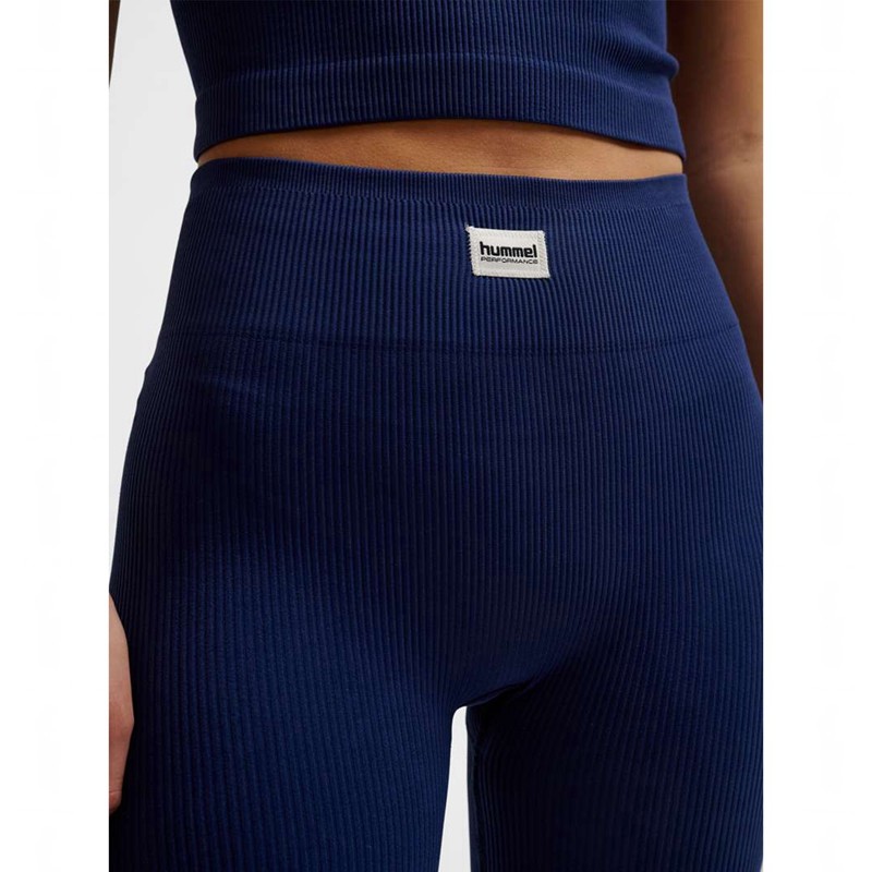 Hummel Pulse Seamless Rib Mw Strumpbyxor Dam Marinblå | 338707-771