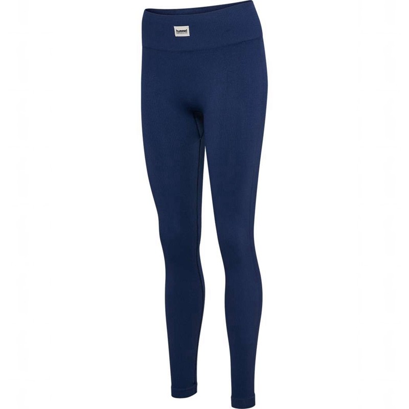 Hummel Pulse Seamless Rib Mw Strumpbyxor Dam Marinblå | 338707-771