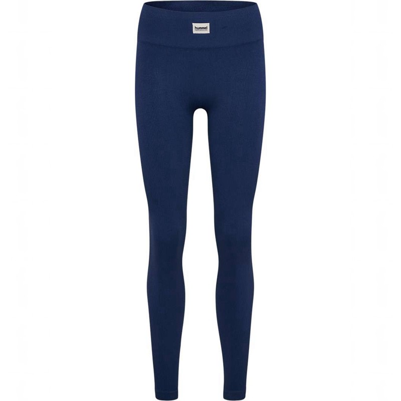 Hummel Pulse Seamless Rib Mw Strumpbyxor Dam Marinblå | 338707-771