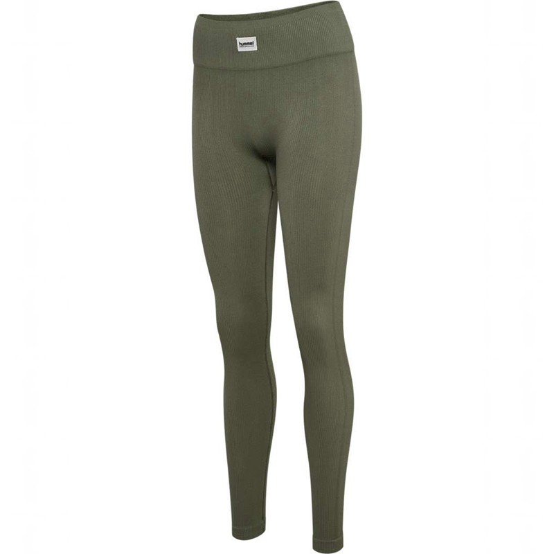 Hummel Pulse Seamless Rib Mw Strumpbyxor Dam Olivgröna | 291302-081